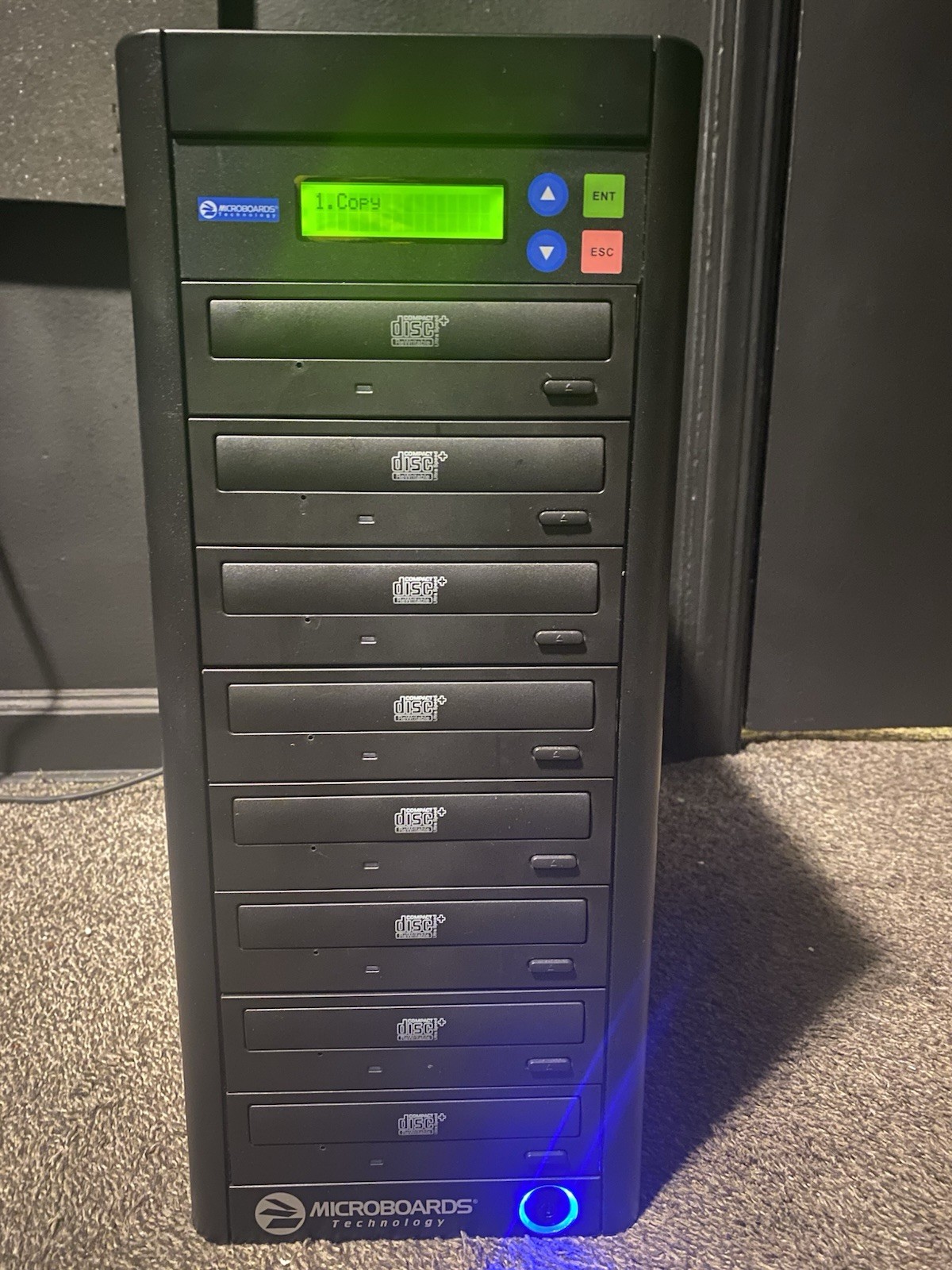 MicroBoards Technology Copy Writer 1:8-8 Disc CD/DVD Duplicator (Tested Works)