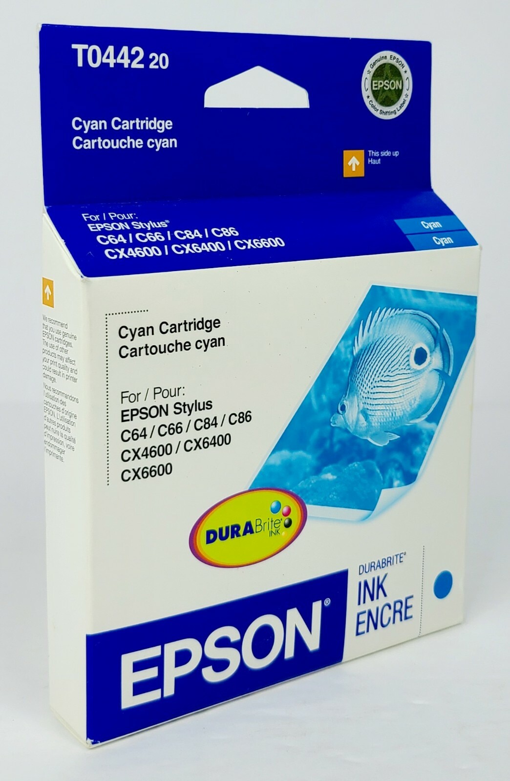 Epson T0442-20 Cyan Ink Cartridge -- Genuine OEM Standard Capacity - NOS- Unopen