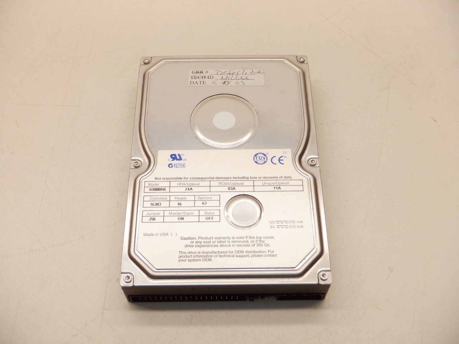 MAXTOR HARD DRIVE 4D080H4