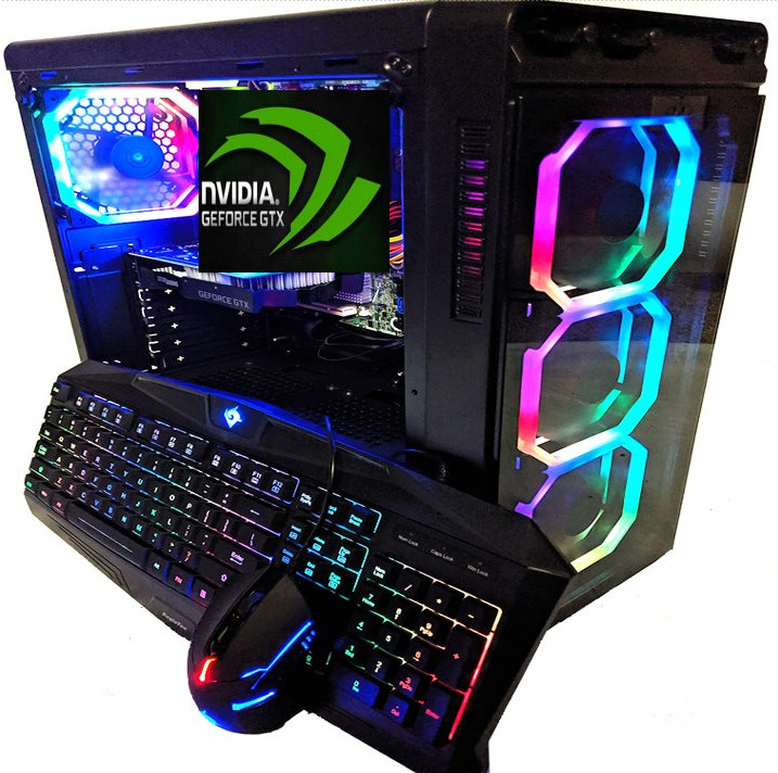 6 CORE Gaming Desktop PC RTX 4060 Ti / 3070 / 3060 1 TB SSD 16GB Win10 WiFi