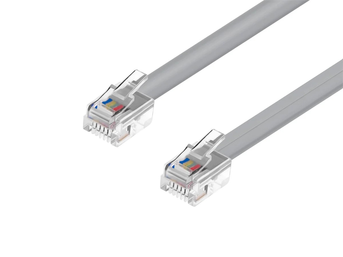 Monoprice Phone Cable, RJ12 (6P6C), Reverse for Voice - 7ft