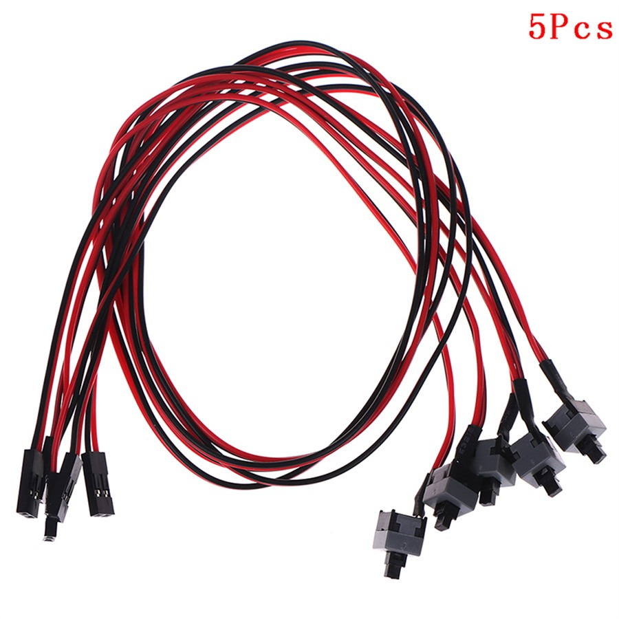 5PCS 50cm Power Switch Cable For Computer cases connects motherboard PC Switches