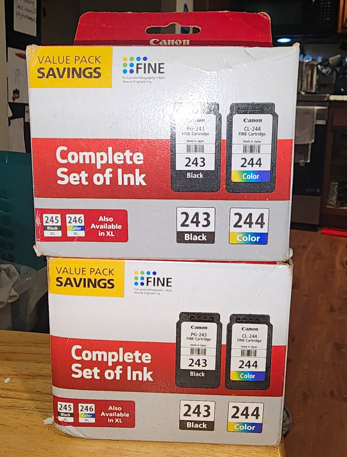 Canon PG-243/CL-244 Genuine Ink Cartridges Black/Color for PIXMA Printers