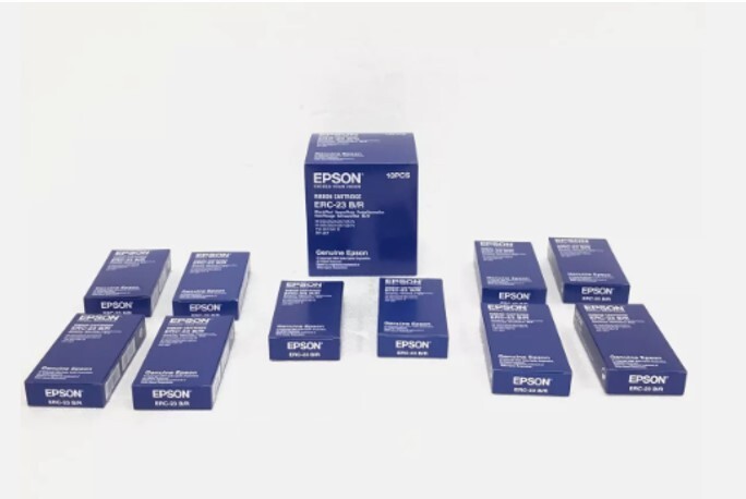 200 ea Original Epson ERC-23BR Black/Red Cartridge TM267/M280 dot matrix series