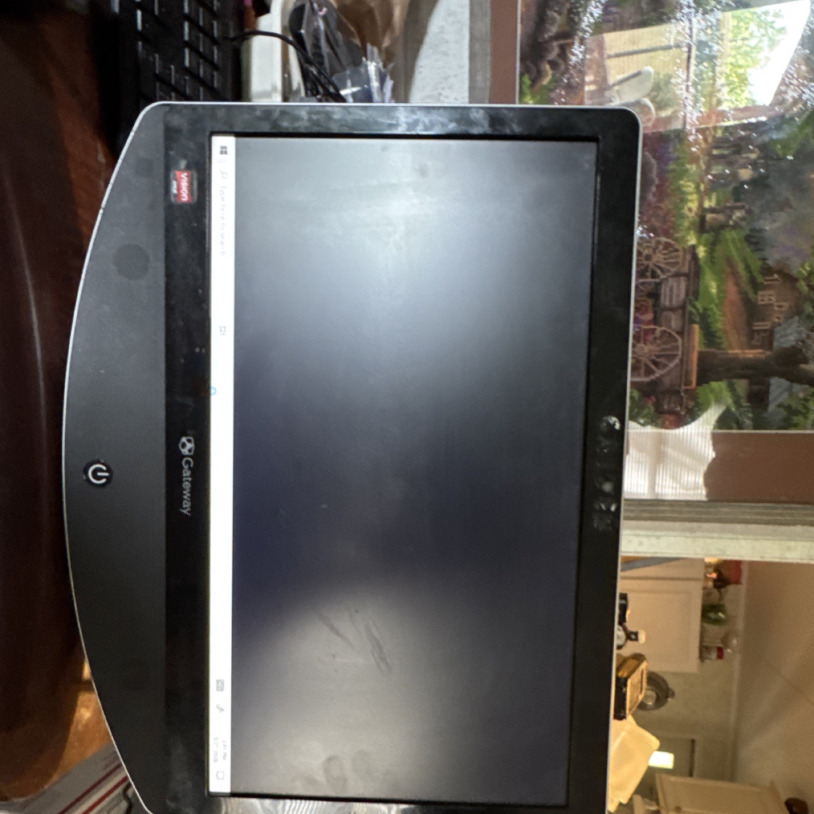 Gateway All-in-One Desktop Computer Black Silver USB Connectivity PC