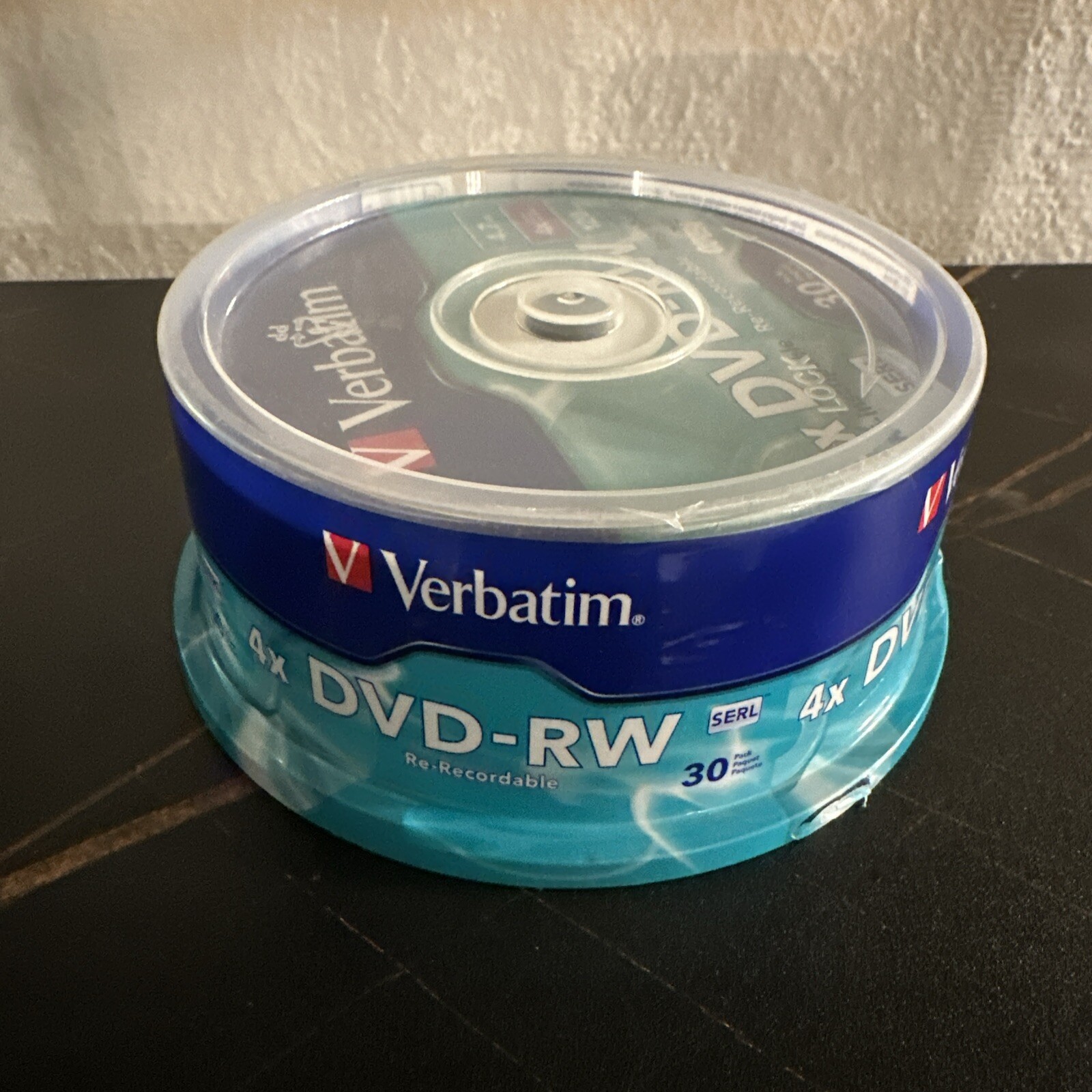 Verbatim DVD-RW Discs 4.7GB 120 Mins 4x Rewritable On Spindle Sealed 30 Pack