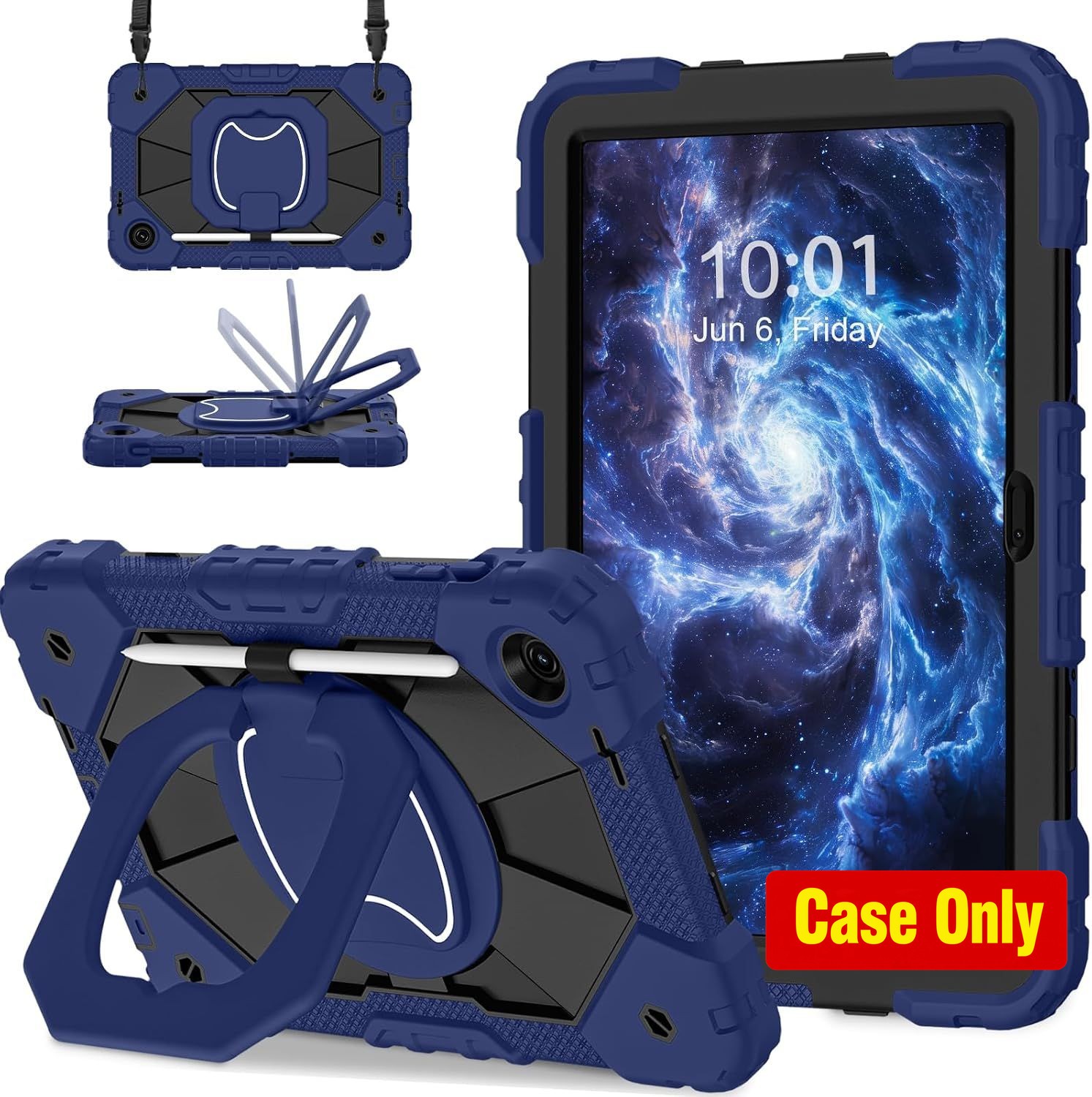 Tablet Case for Revvl Tab 2 10.1 Inch 2025, Shockproof, 360° Rotating Handle
