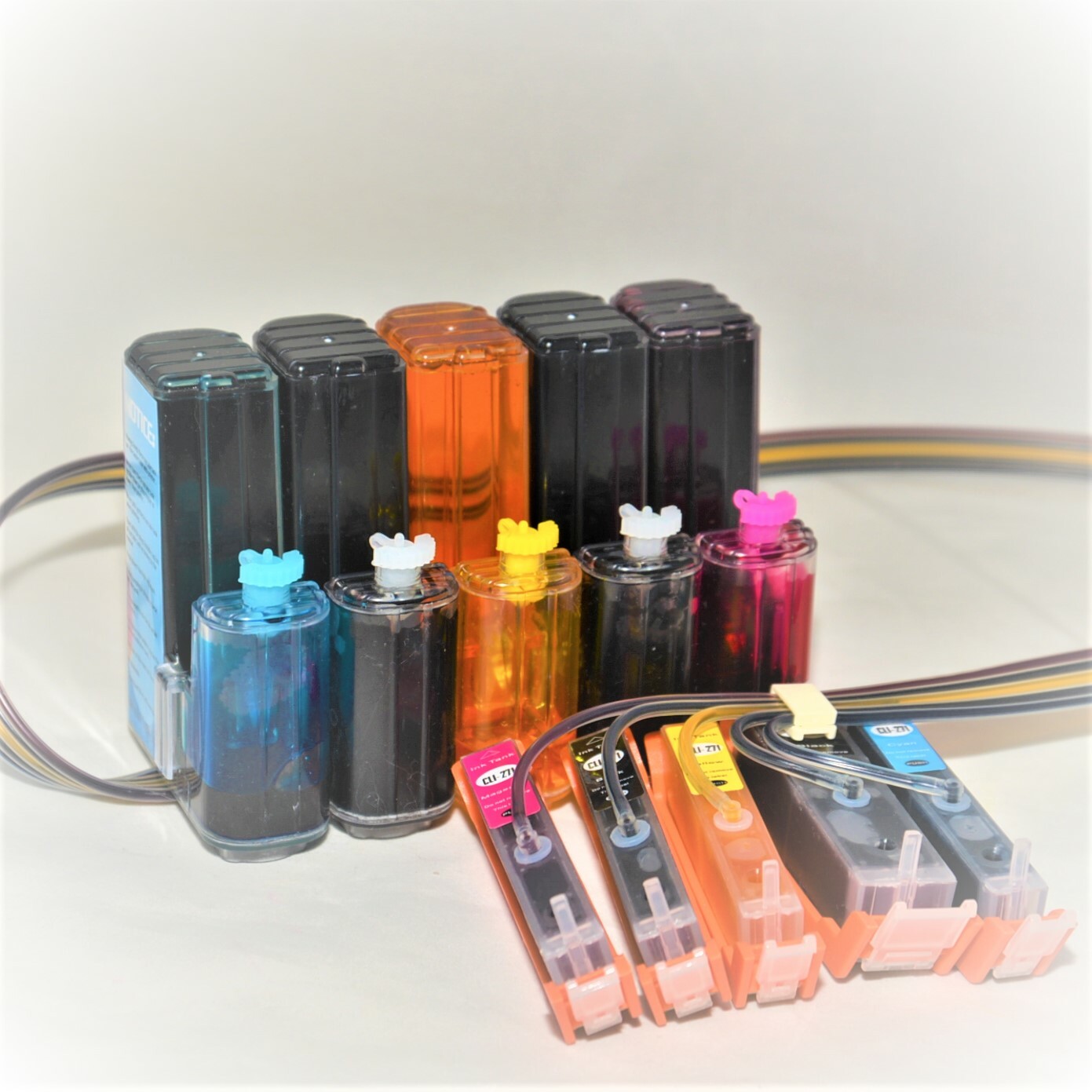 Edible CISS CIS ink system alternative for inkjet printer 5 colors PGI CLI