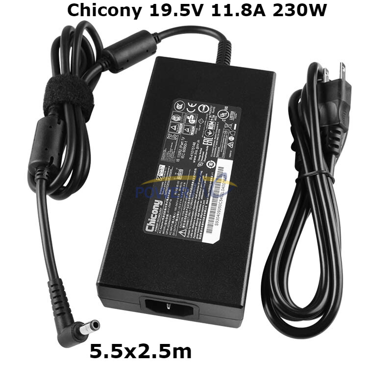 Genuine 19.5V 11.8A MAINGEAR Element 1 2 Gaming Laptop Power Supply Charger Cord