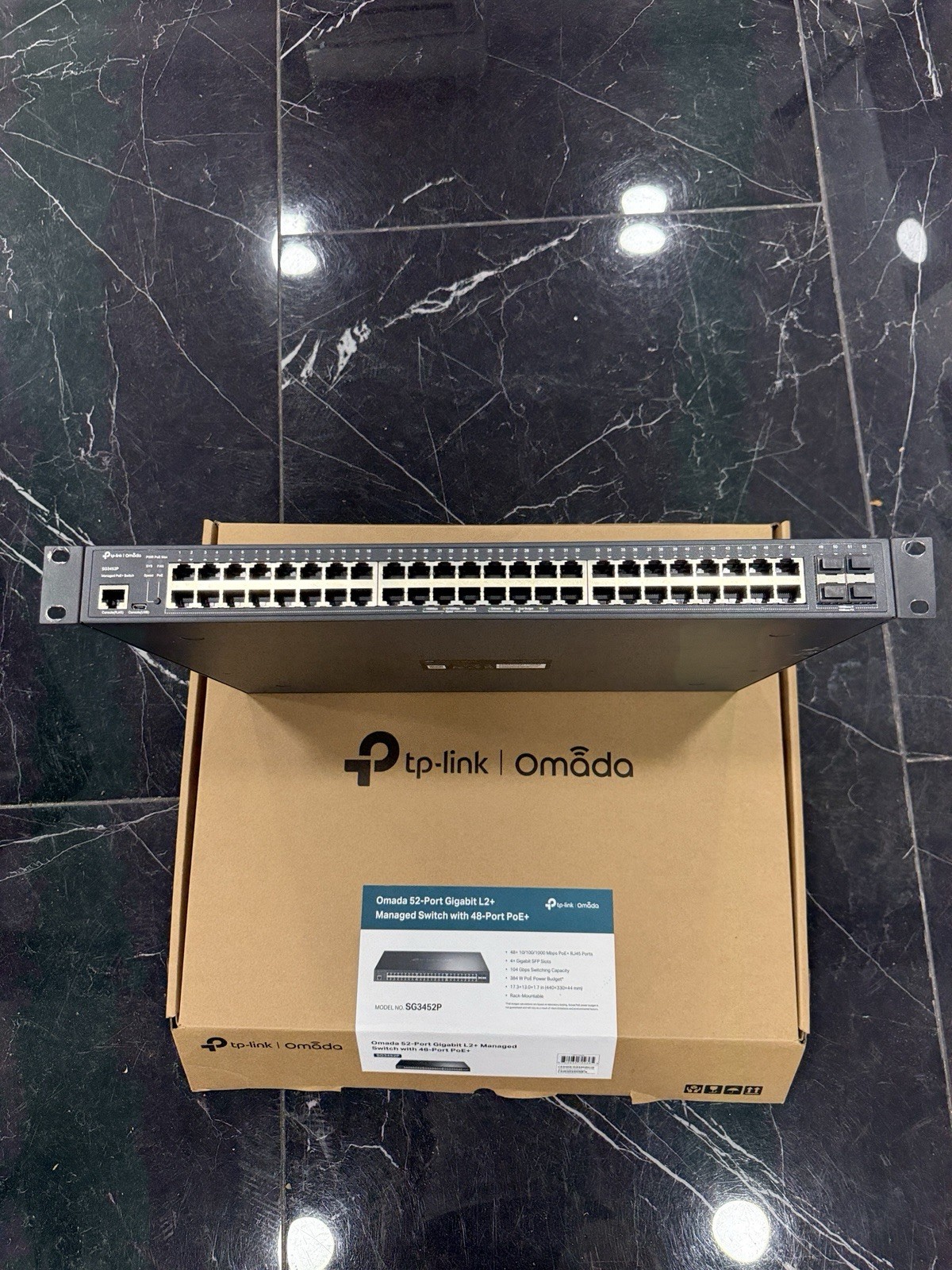 TP-LINK JetStream TL-SG3452P 52 port with 48 ethernet PoE+ switch inc VAT