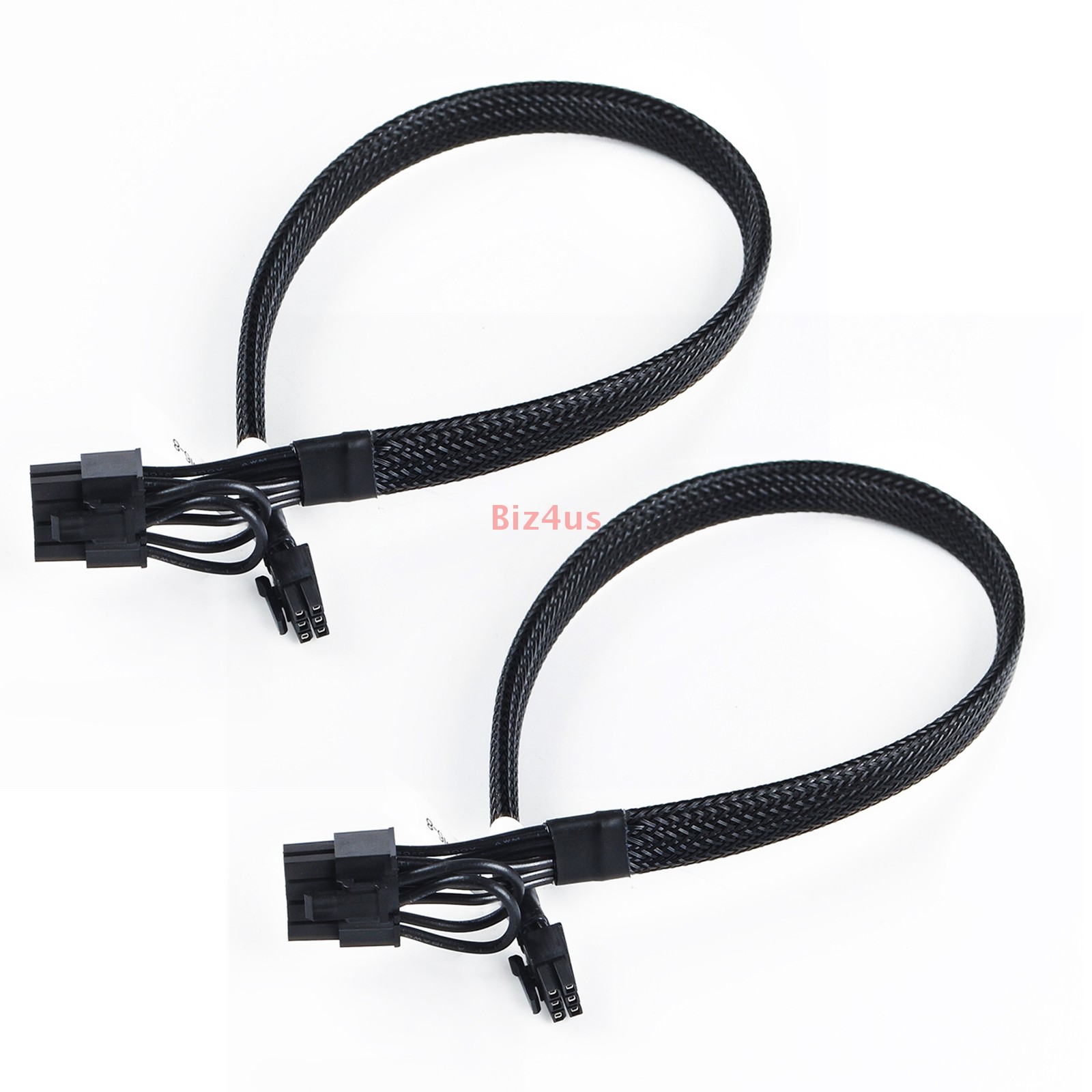 2x Mini 6-pin to 8-pin (6+2pin) Pci-e Video Card Power Cable for Mac Pro/G5 35cm
