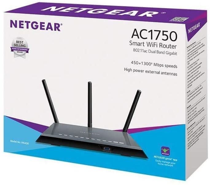 Netgear AC1750 R6350 Dual Band Smart Wi-Fi Gigabit Router - Black w/ Power Cord
