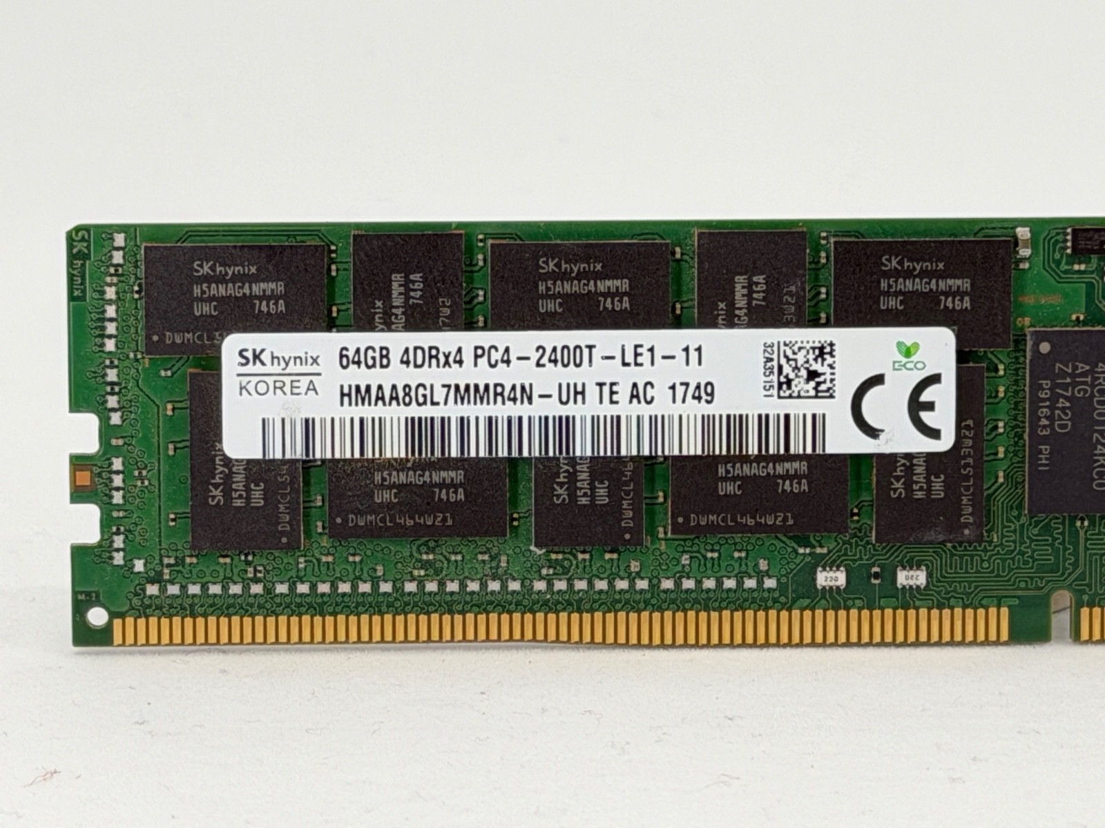 SK Hynix 64GB DDR4 2400MHz LRDIMM Server Memory (HMAA8GL7MMR4N-UH) - Preowned