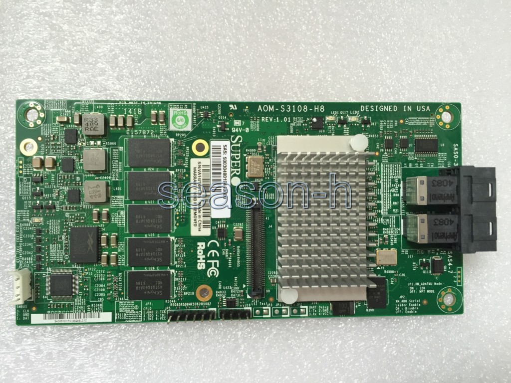  Supermicro AOM-S3108-H8 SATA / SAS 2GB Controller RAID 12G PCIe x8 3.0 Broadcom