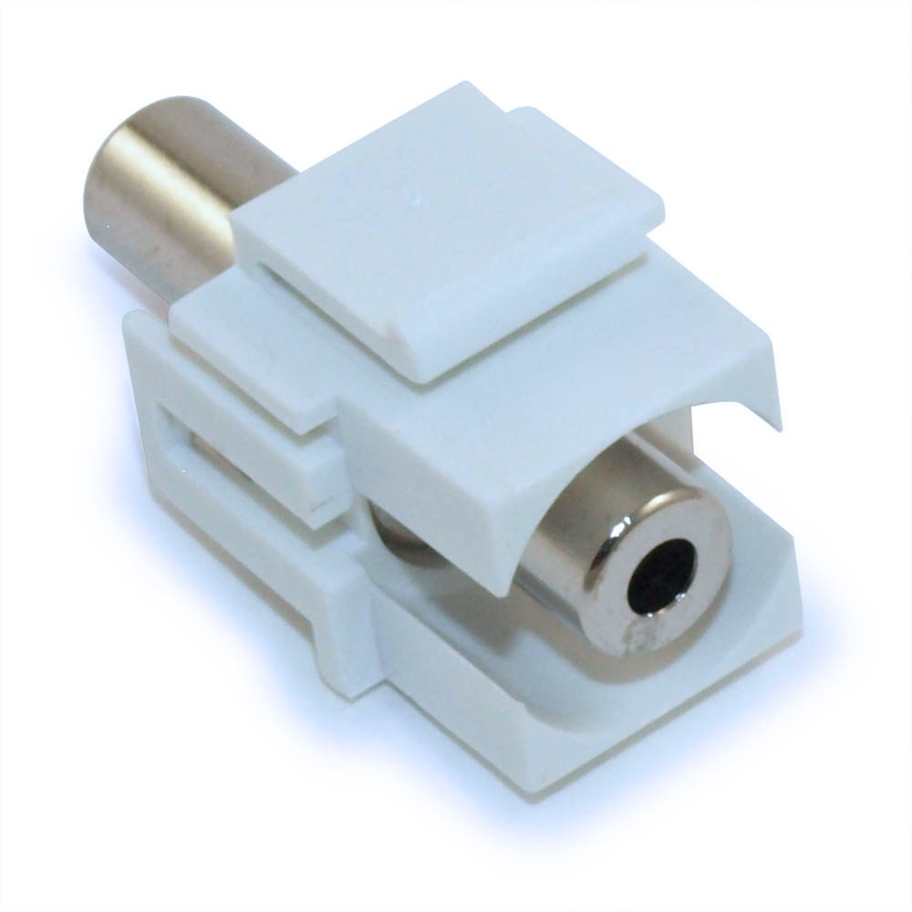 Keystone Jack Insert/Coupler Type: Stereo 3.5mm Audio  Coupler Type  White