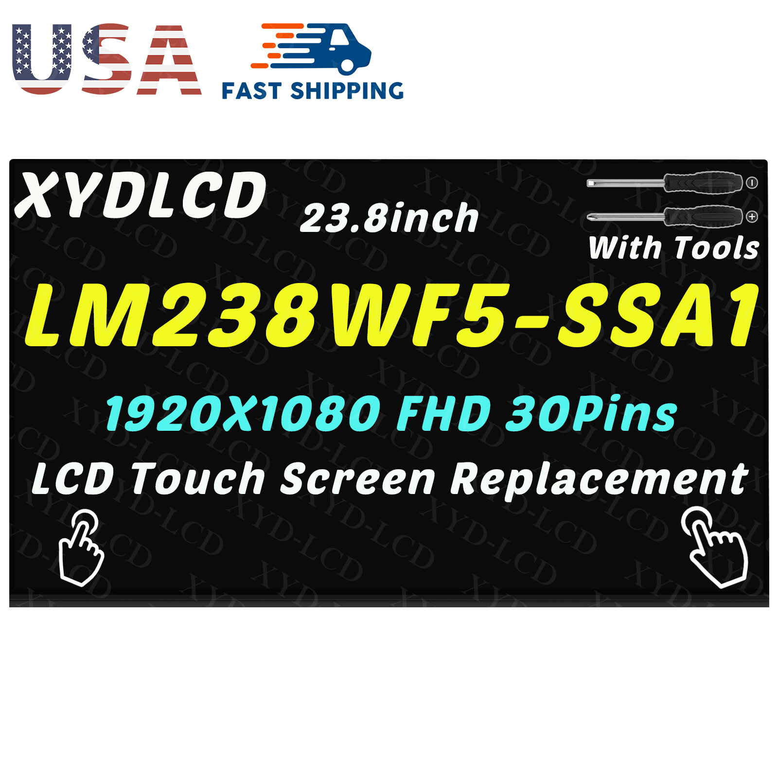 Genuine for HP AIO Touch LCD Screen 23.8" LM238WF5-SSA1 LM238WF5 SS A1 1920X1080