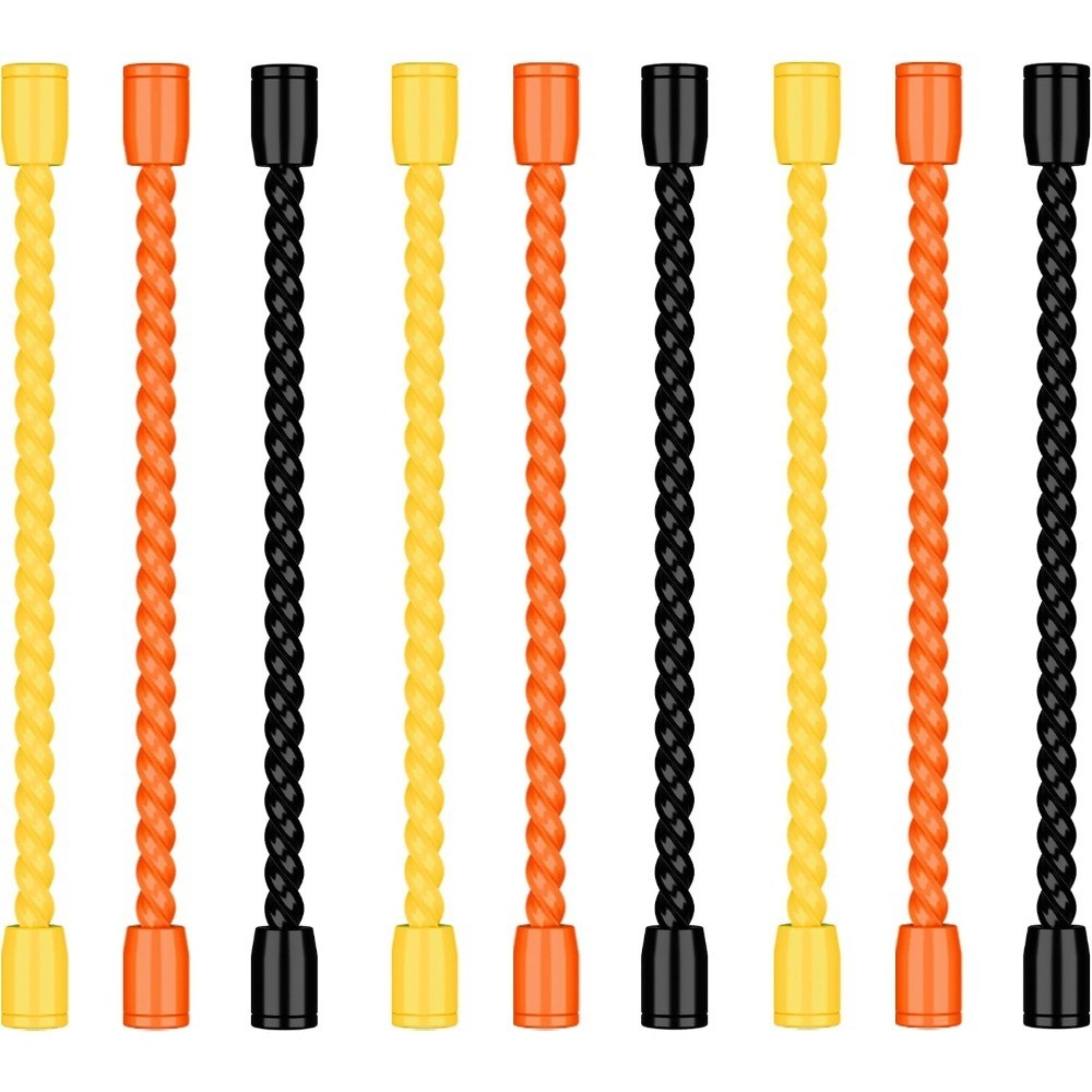 9PCS 4 Inch Silicone Cable Ties, Reusable Bendable Rubber Twist Ties | Flexible