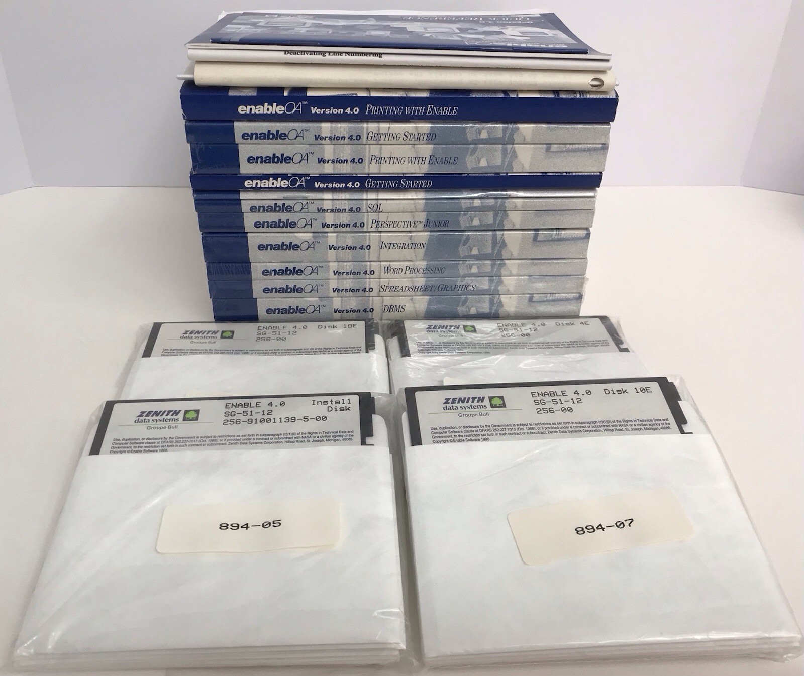 Enable OA Version 4.0 Office Automation Software Manuals & More Vintage 5.25"