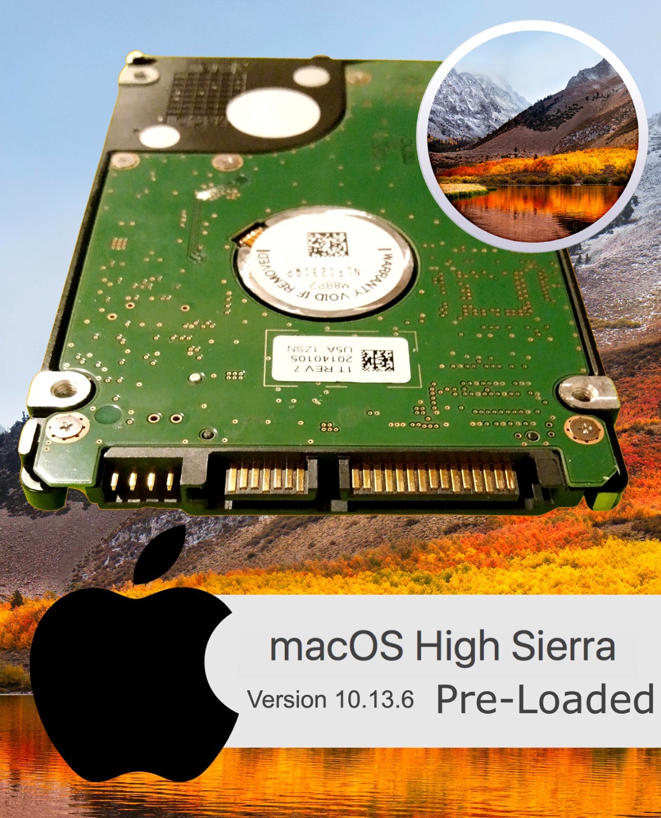 MacBook Pro Hard Drive High Sierra 10.13 320GB HD 2.5 2010 2011 2012 A1278 A1286