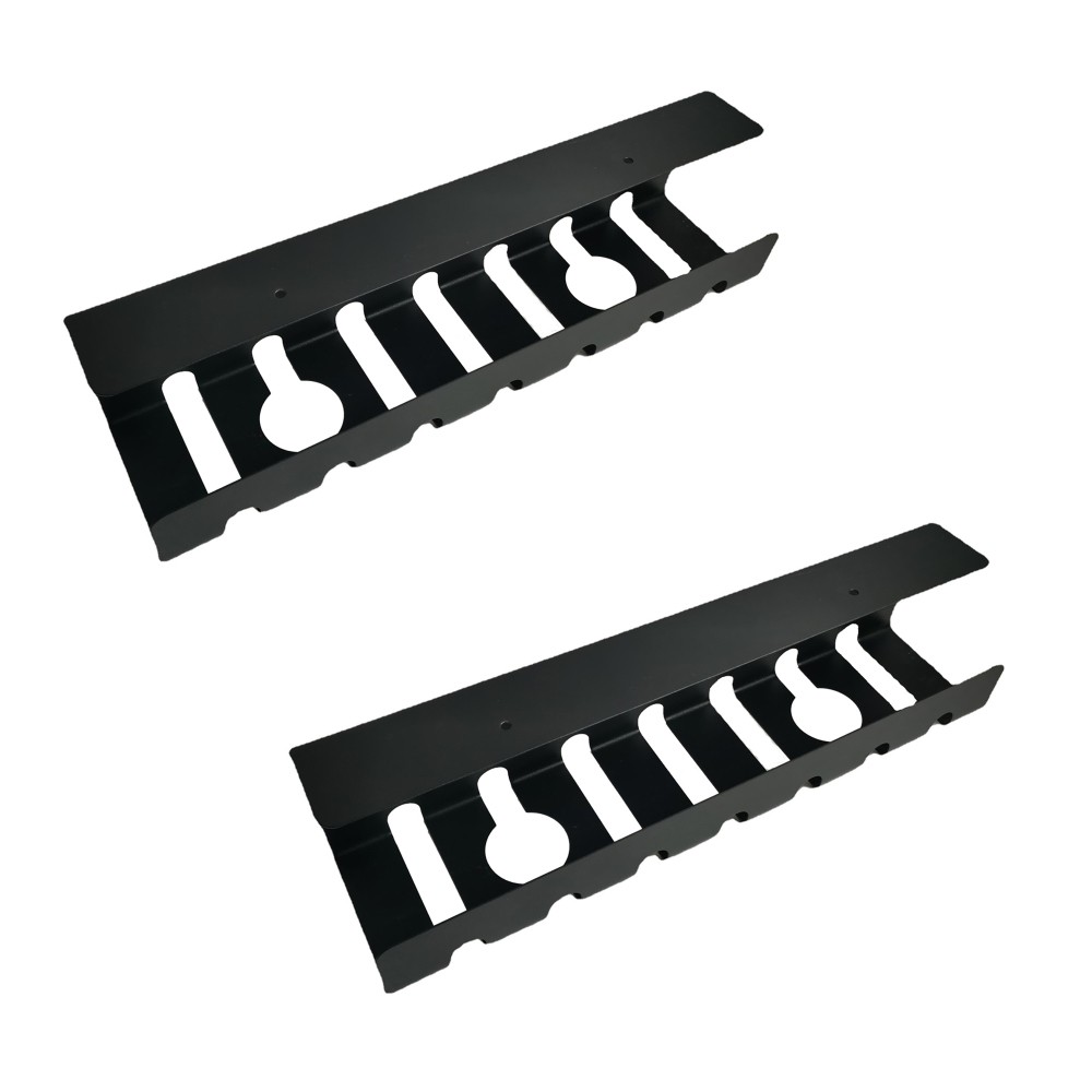  Under Desk Mount Metal Cable Management Rack 2PC Ventilated Cord Organizer