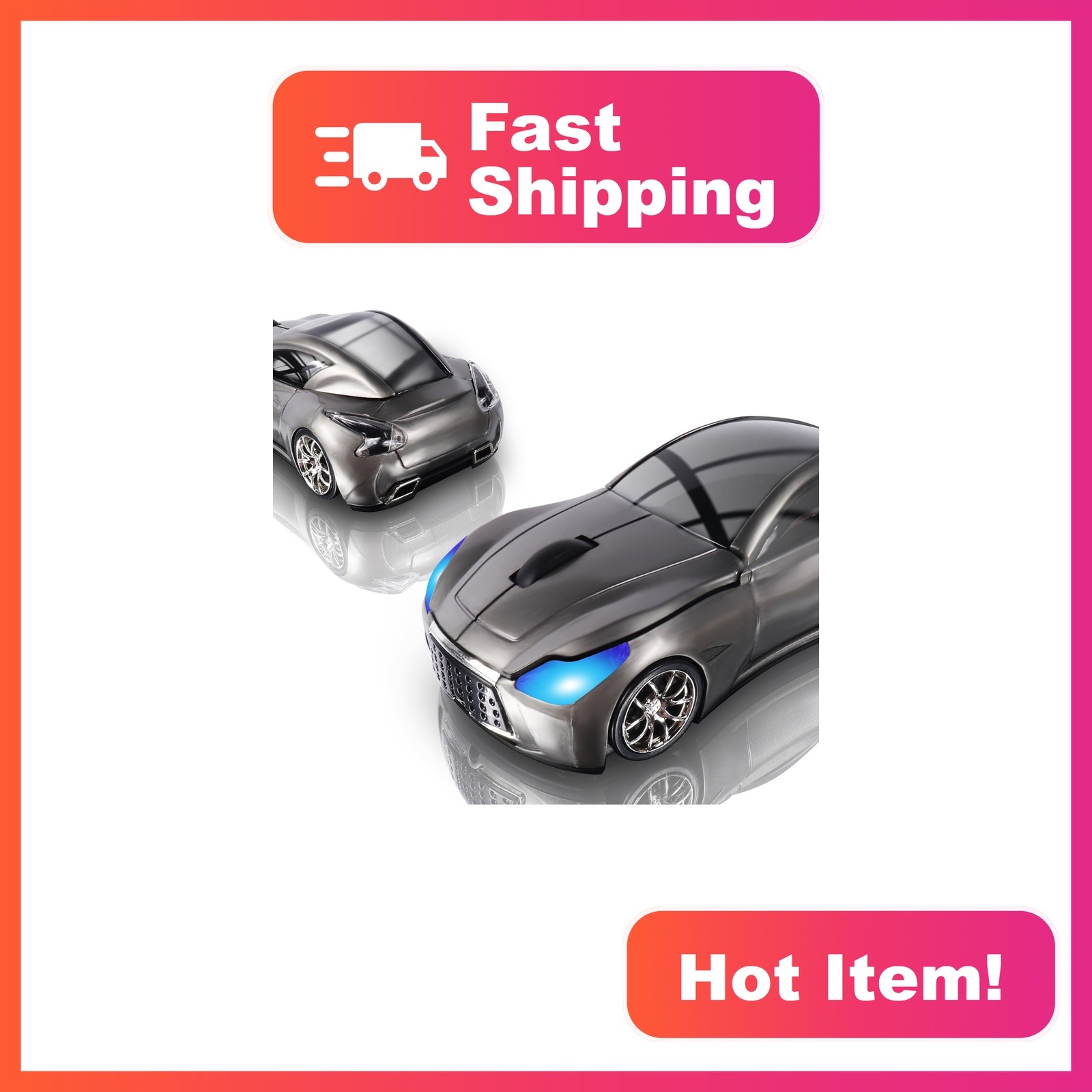 elec Space Wireless Car Mouse, Grey