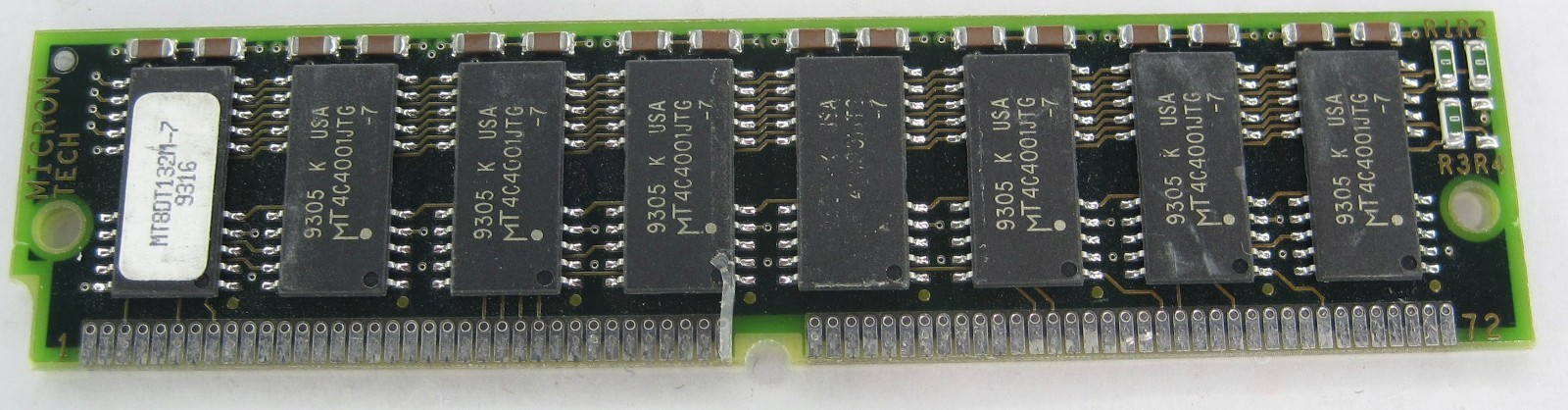 Micron Tech Vintage MT8DT132M-7 72-Pin Single In-Line Memory Module SIMM RAM