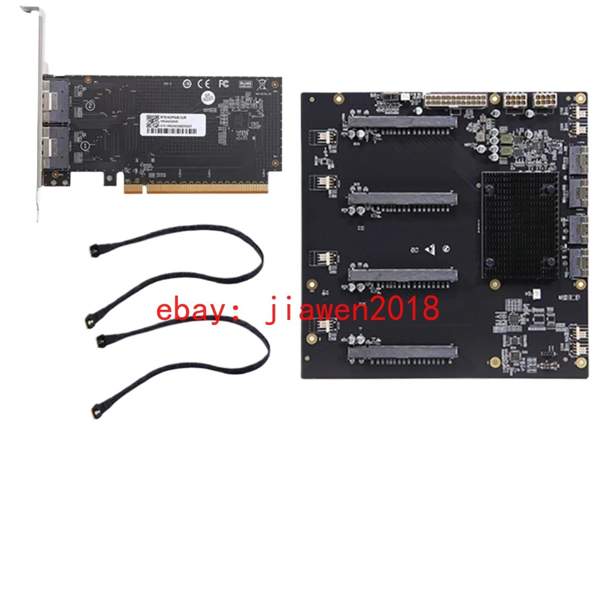 External PLX88096 PCIe-4.0 Expansion Quad Card GPU SFF-8654 TO 4*PCI-E X16