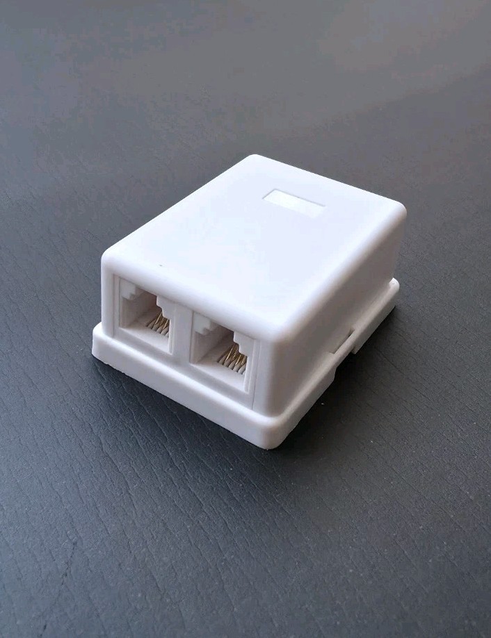 2 RJ11/RJ14 4pin Surface Mount splitter Phone Jack, New.  in USA