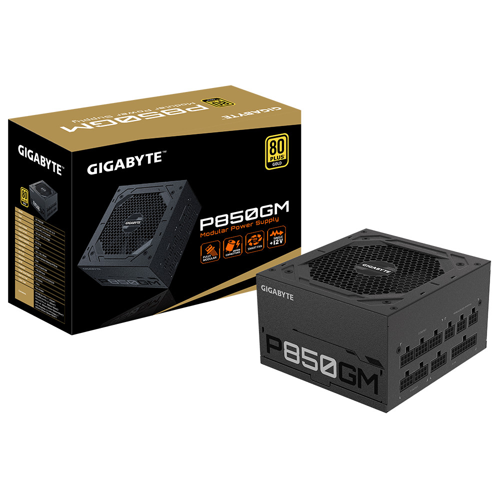 Gigabyte GP-P850GM PSU ATX 850W PFC Gold 80+ Certified Fully Modular 120MM FAN