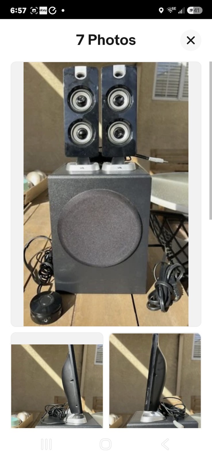 Cyber Acoustics CA-3602FFP 2.1 Speaker System with Subwoofer and Control Pod