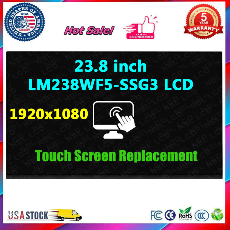 NEW 23.8" LM238WF5-SSG3 LCD Touch Screen Replacement Display Panel FHD 1920x1080