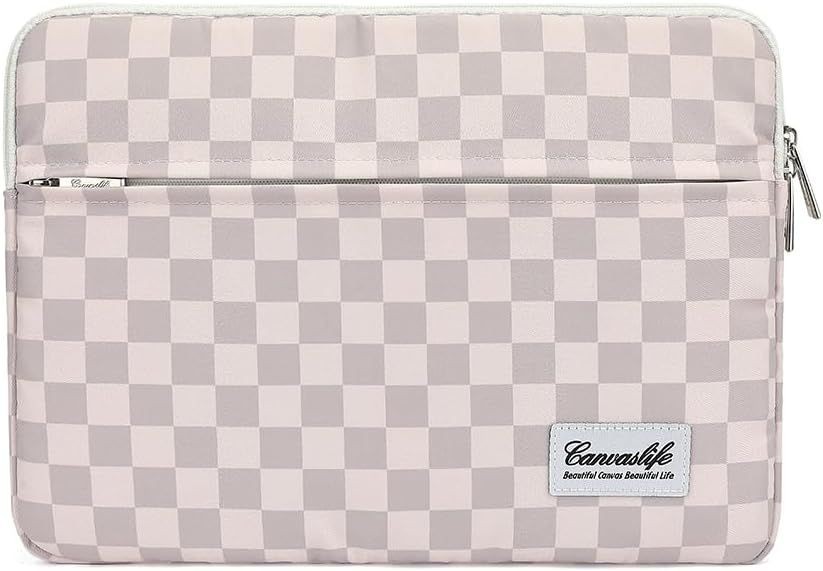 Neutral Checker Pattern Laptop Sleeve Case Cover for MacBook Pro 14 inch and HP,