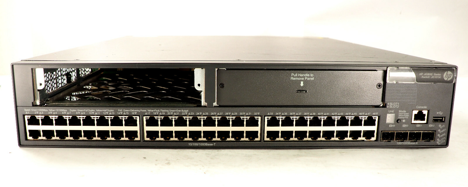 HP JC101A 4-Ports-Ports Rack-Mountable Switch Managed H3C S5800-600C-PWR No PSU