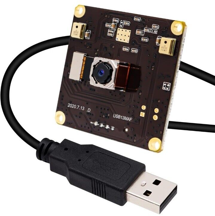 ELP 13MP Autofocus USB Camera Module with Microphone 75degree No Distortion