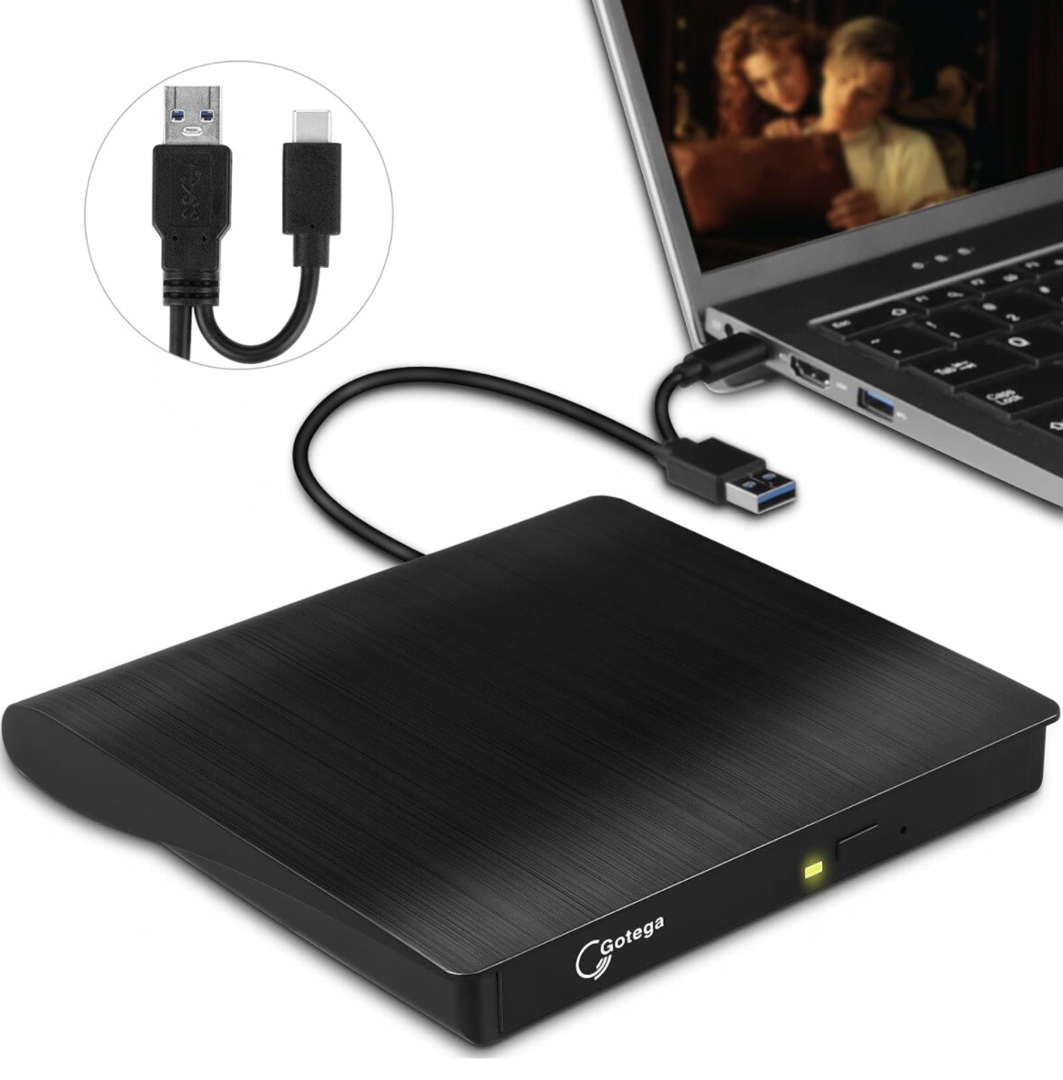 External CD/DVD USB 3.0 Type C Drive 