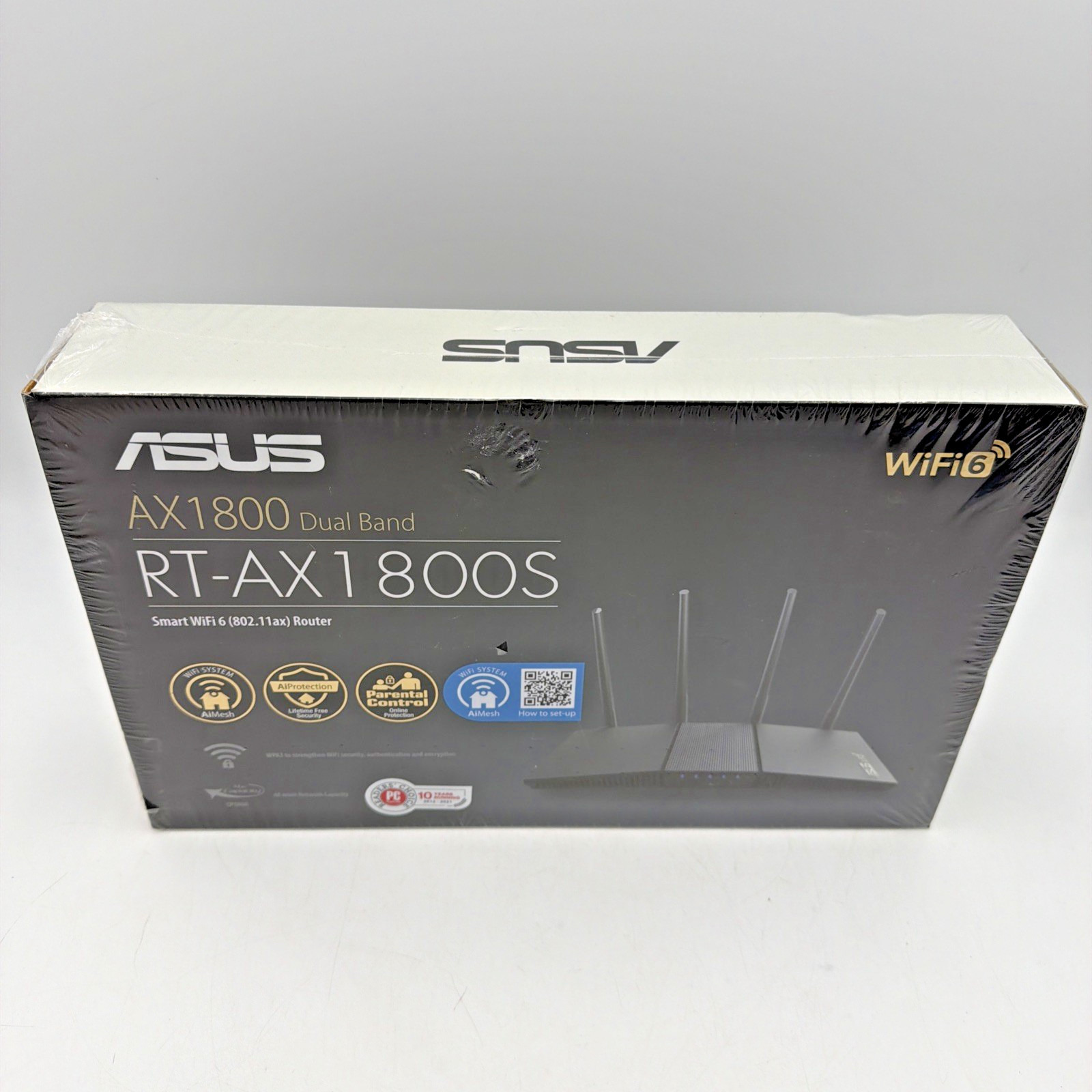ASUS RT-AX1800S AX1800 Dual-Band WiFi 6 Router MU-MIMO Futureproof NEW SEALED