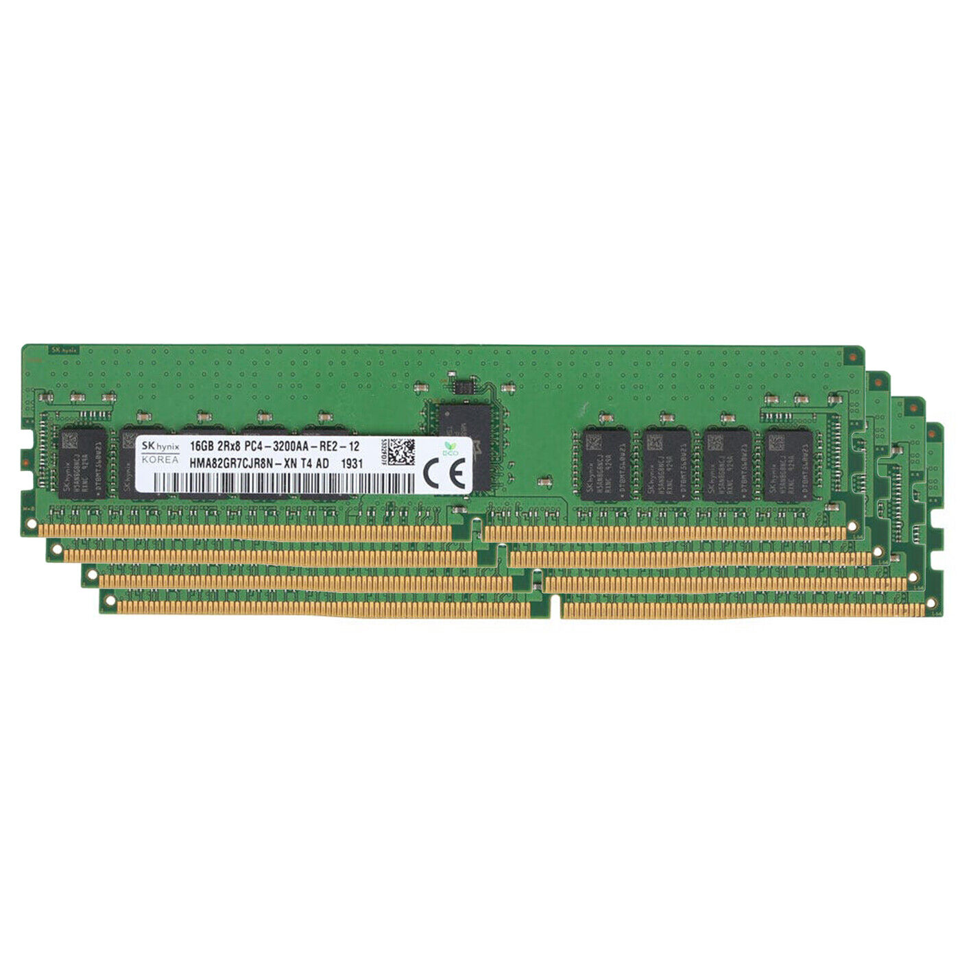 SK Hynix 64GB (4x 16GB) 3200MHz DDR4 REG ECC DIMM RAM 288-Pin 1.2V Server Memory