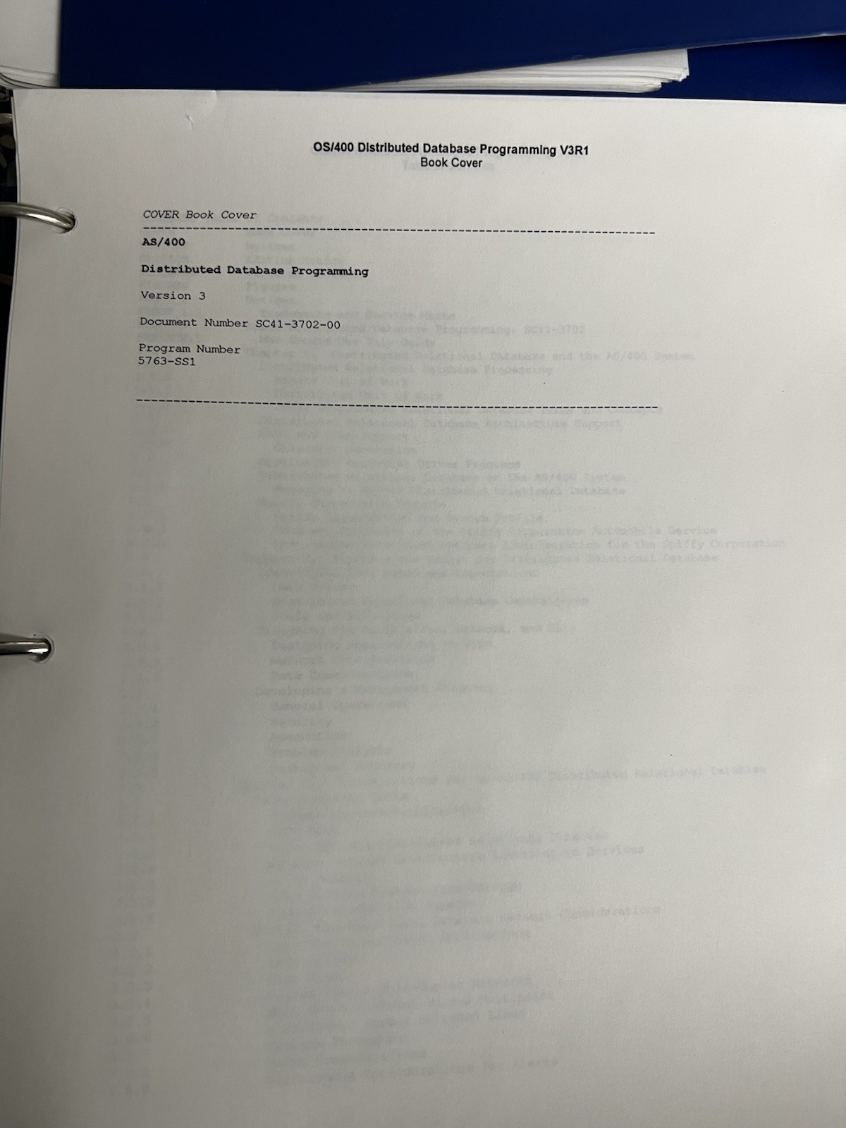 IBM AS/400 OS/400 Manuals Lot Commands Data Mgmt Distributed DB V3R6 (3 Binders)