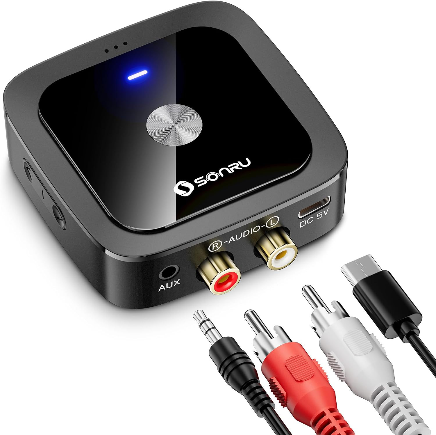 SONRU Bluetooth 6.0 Receiver, Bluetooth Adapter for Old Receiver, Low Latency, 2