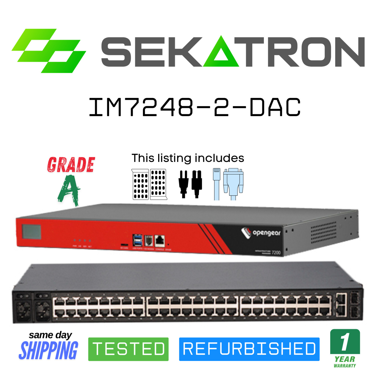 ♻️ Opengear IM7248-2-DAC 48-Port Console Server w/ Remote Management ⚡Fast Ship