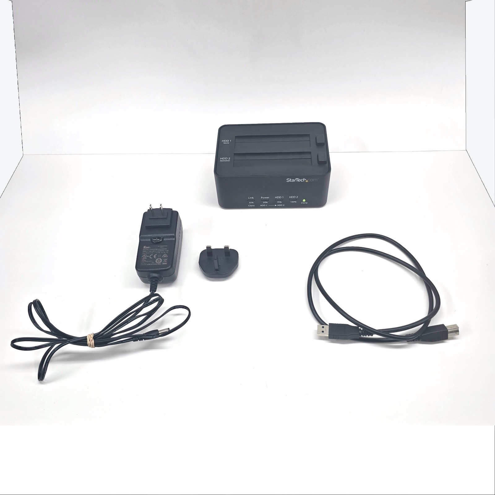 StarTech SDOCK2U33 USB 3.0 Dual-Bay SATA Docking Station 2/ Cords