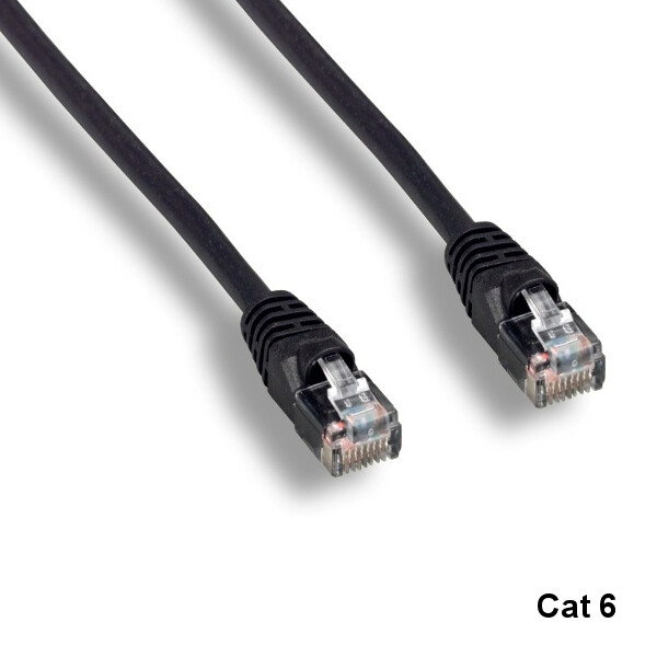 Kentek Black 14ft Cat6 UTP Patch Cord 24AWG 550MHz RJ45 Router Network Internet