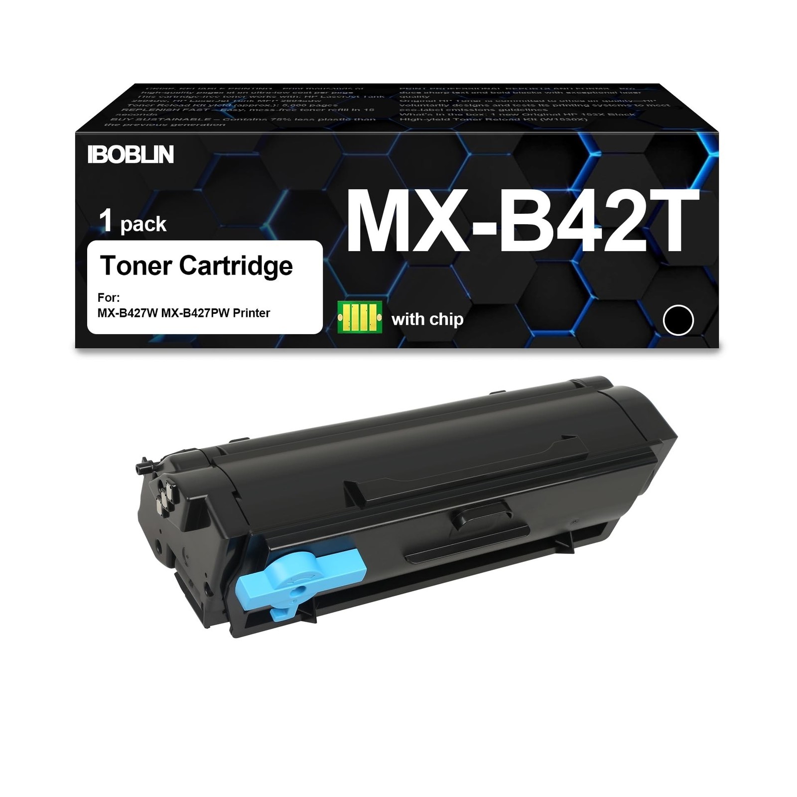 MX-B42T Toner Cartridge with Chip (25B3430) Replacement with Sharp MX-B427W M...