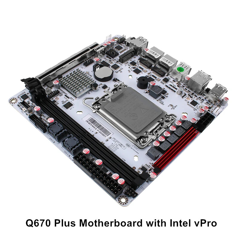 12/13/14th Gen LGA1700 Processor Motherboard Q670 Intel vPro 8-Bay NAS 3x NVMe 