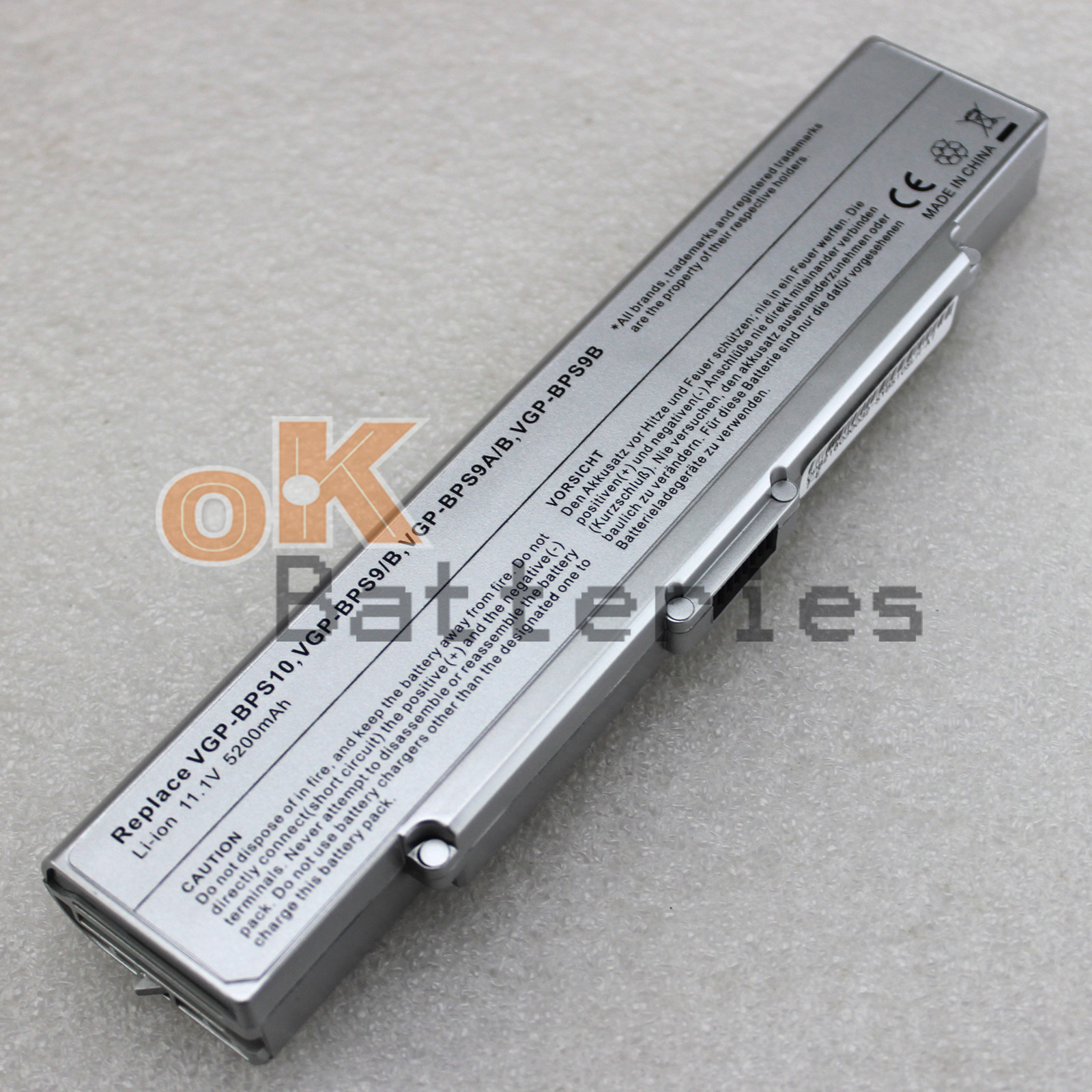 6Cell Battery for Sony VAIO VGN-CR13G VGN-CR23 VGP-BPS9A/B VGP-BPS9A/S VGP-BPL9
