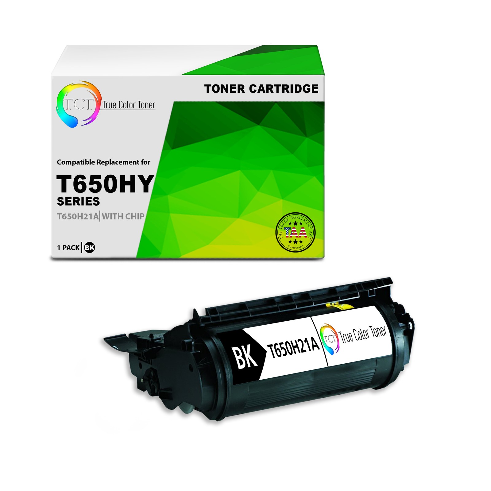 TCT T650 TAA Compliant Toner Cartridge Replacement for Lexmark T650H21A