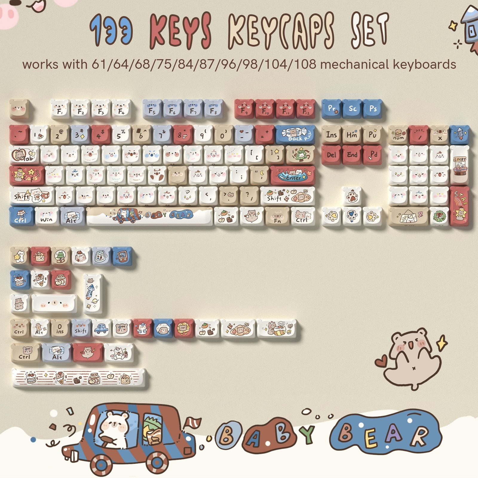 BRAND NEW 130+ Keys Custom Keycaps