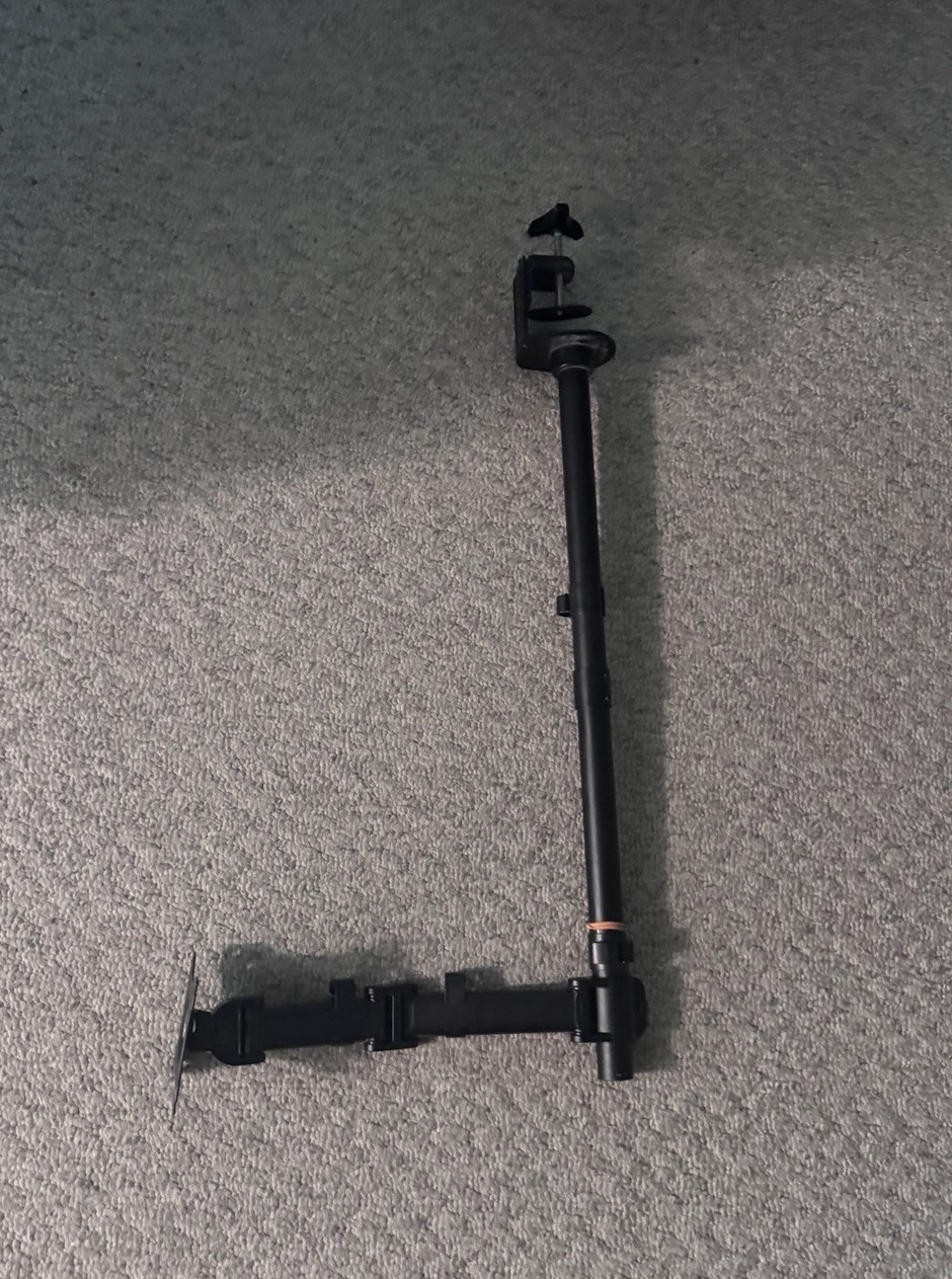 VIVO STAND-Extra Tall Single Monitor Desk Mount Fully Adjustable Stand - Black
