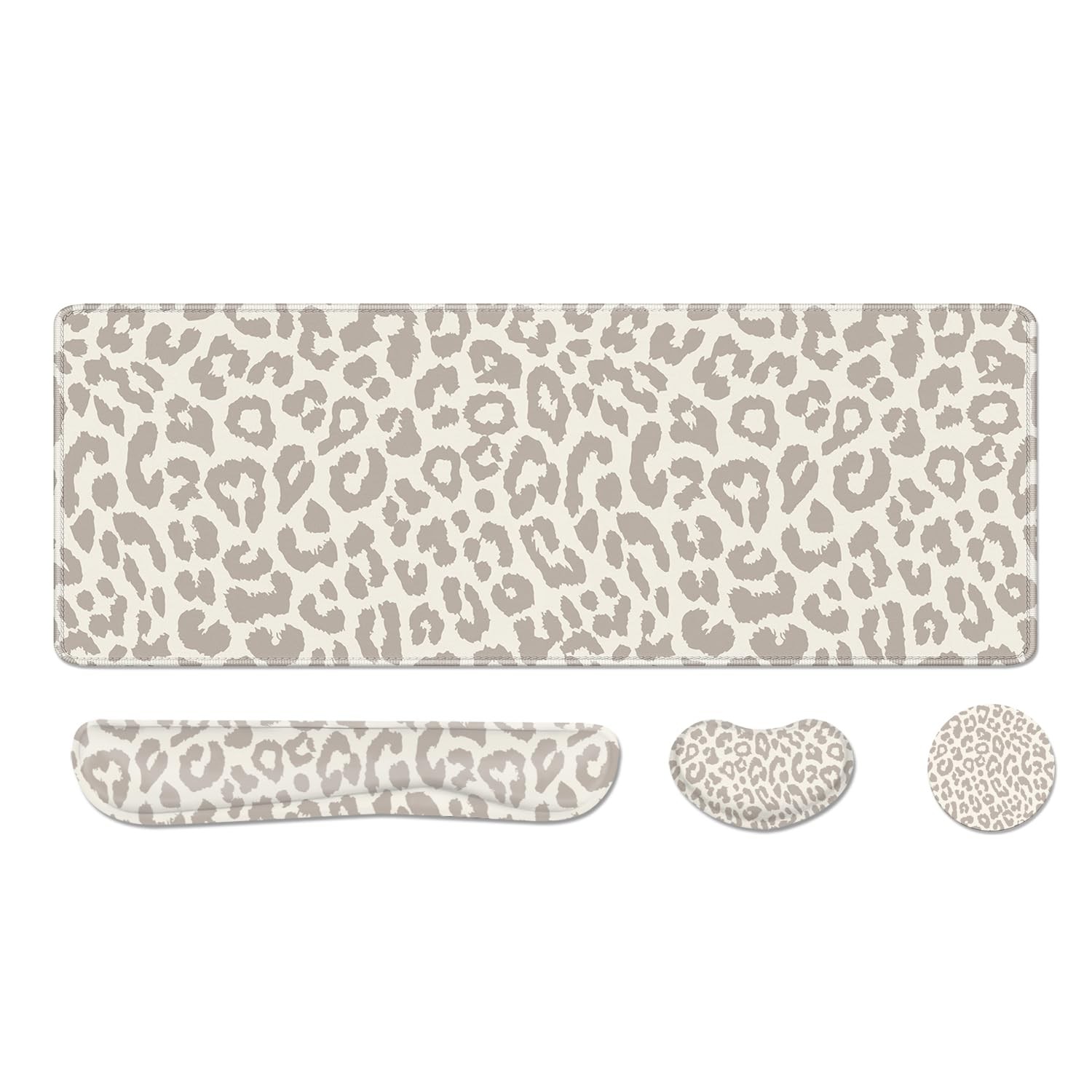 Cheetah Desk Pad and Keyboard Wrist Rest, Large Pad + Keyboard Pad+Wrist , No...