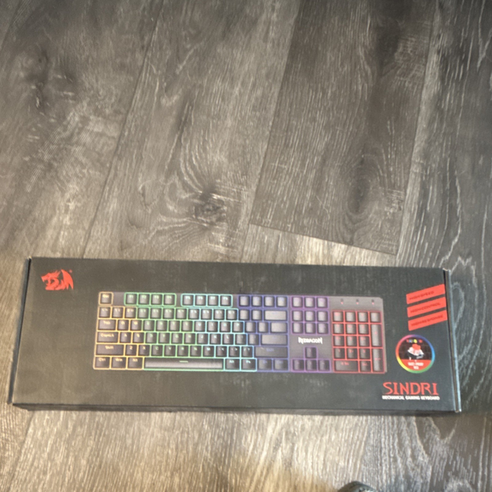 Redragon Sindri Mechanical Gaming Keyboard Multicolor LED Backlit, Spill-Proof
